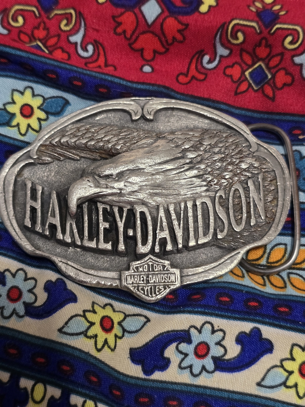 Harley-Davidson Men's Silver Eagle Belt Buckle - Silver